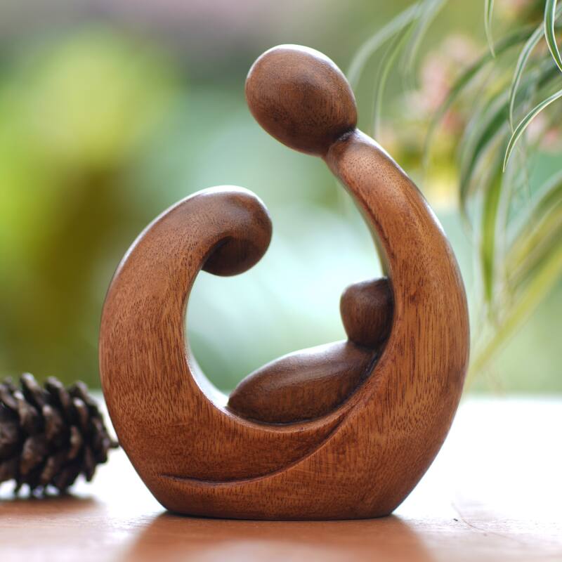 Novica Handmade Jolly Union Wood Sculpture