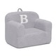 preview thumbnail 2 of 2, Personalized Monogram Cozee Sherpa Chair - Customize with Letter B - Foam Kids Chair for Ages 18 Months and Up