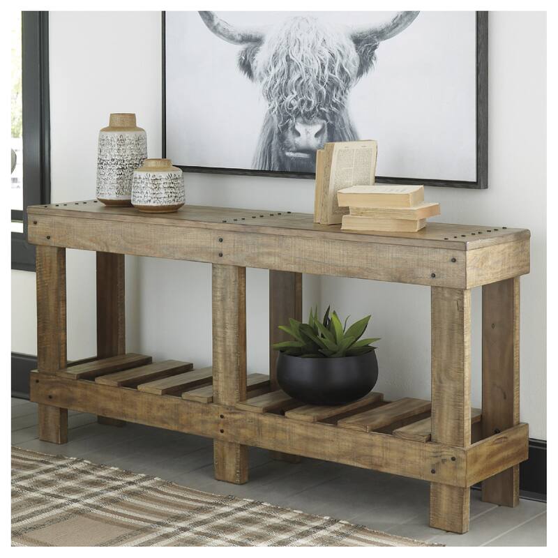 Signature Design by Ashley Sycamore Rise Console Sofa Table - Brown - Wood