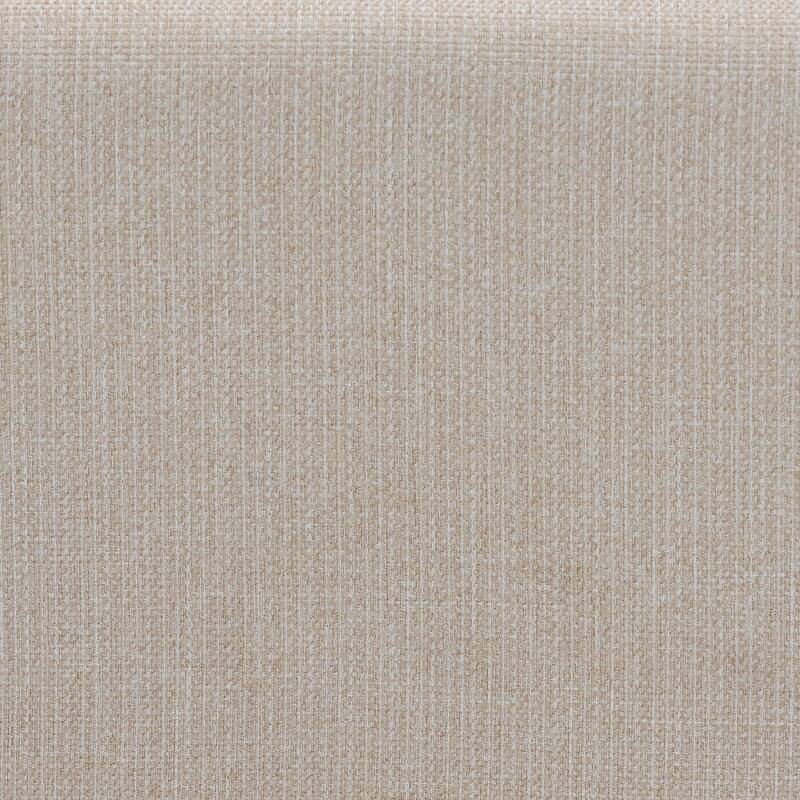 King Size Platform Bed - Grey Linen Upholstered, Button Tufted Headboard with Silver Trim