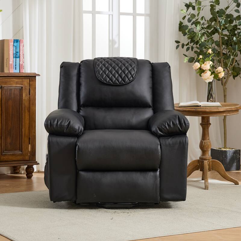 PU Leather Power Lift Recliner - Electric Heat & Massage Chair, Remote Control, Wide Seat - Elderly Comfort Assistive Recliner