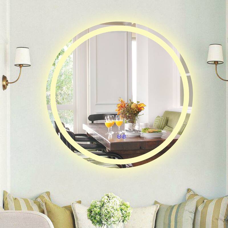 Frameless Back Lit LED Mirror - Silver