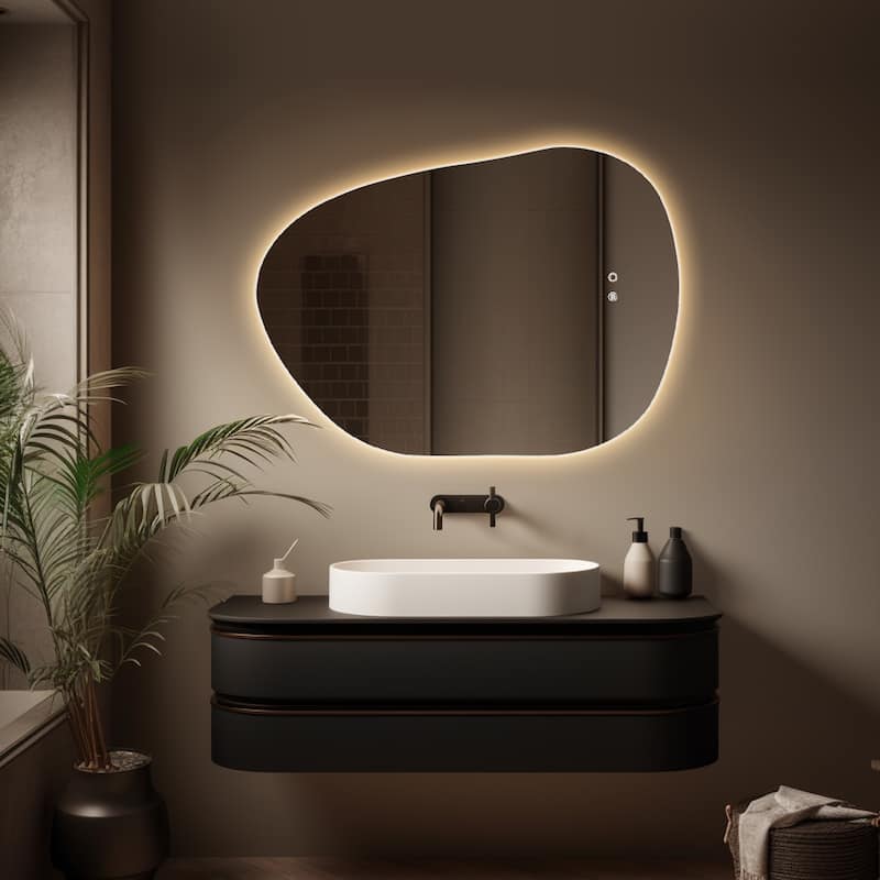 Wallbeyond 3-Tone Modern Style Frameless Rectangular LED Wall Mirror