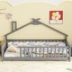 preview thumbnail 25 of 31, Twin Size Pine Wood House-Shaped Bed with Guardrails, No Door