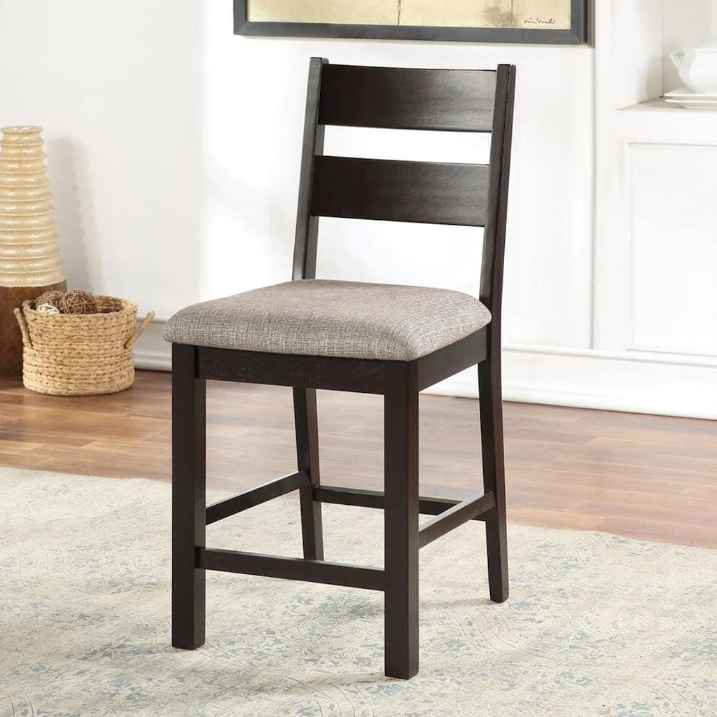 Dining Chairs Padded Fabric Seat Set of 2pc