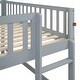 preview thumbnail 10 of 26, Full Size Low Loft Bed with Slide & Ladder, Grey