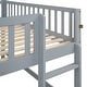 preview thumbnail 12 of 21, Wooden Bedframe Full Size Low Loft Bed with Slide and Ladder
