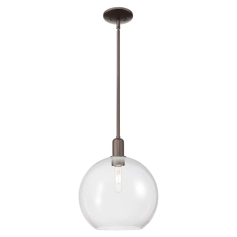Innovations Lighting Endless Possibilities Arcadia - Athens - 1 Light 12" Stem Hung Mini Pendant - Clear/Oil Rubbed Bronze