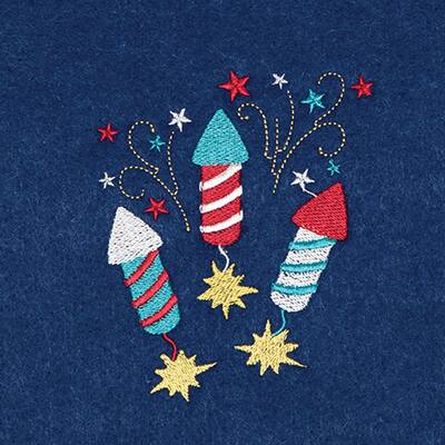 47.25" x 12" Sparkler Felt July Fourth Table Runner