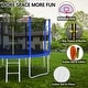 preview thumbnail 3 of 23, 12 ft. Round Outdoor Trampoline with Safety Enclosure and Basketball Hoop