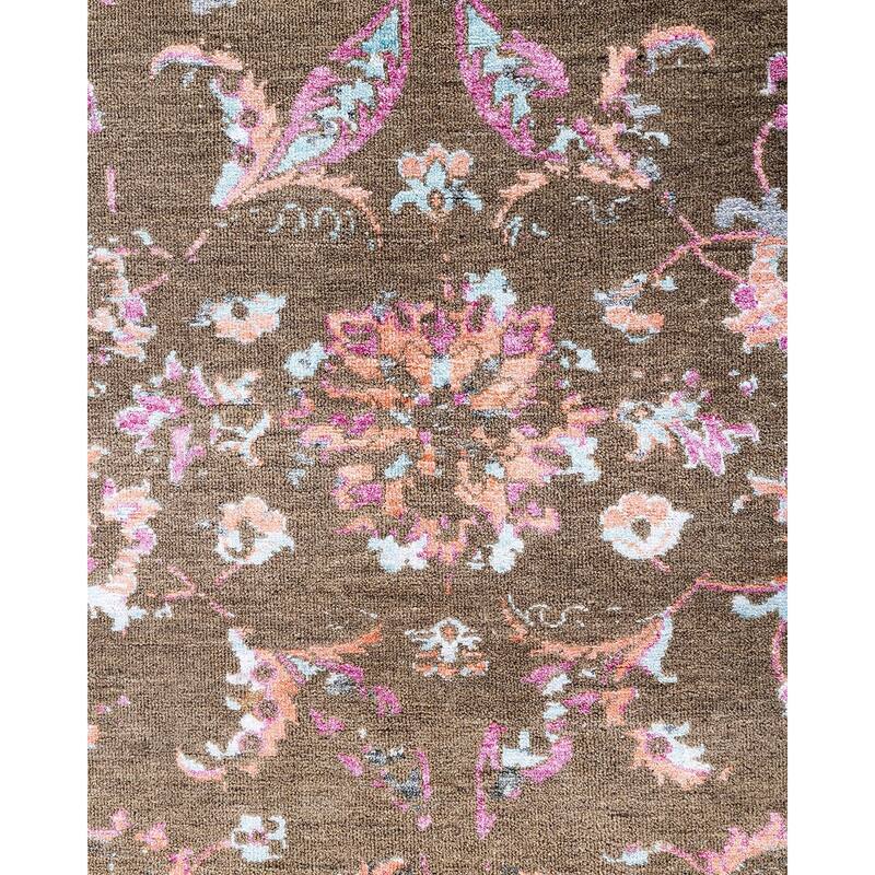 Ikat One-of-a-Kind Handmade Area Rug, Brown - 8' 2" x 9' 10"