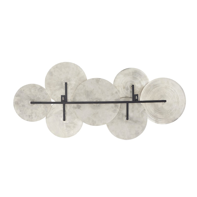 Stylish Aluminum Carved Designs Plate Wall Decor (Set of 3) - Silver or Black