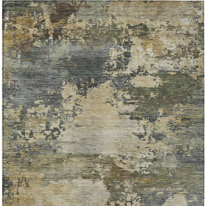 HomeRoots Abstract Transitional Rectangle Outdoor Rug - 8' X 10'