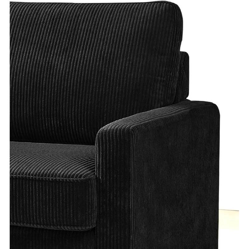 Manchester Polyester Corduroy 70 inch Square Arms Sofa Bed