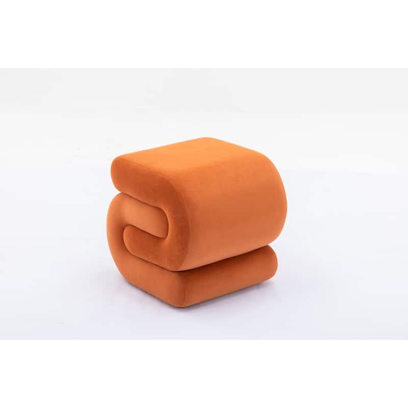 Modern S-shape Ottoman Makeup Stool Footstool for Living Room,Bedroom