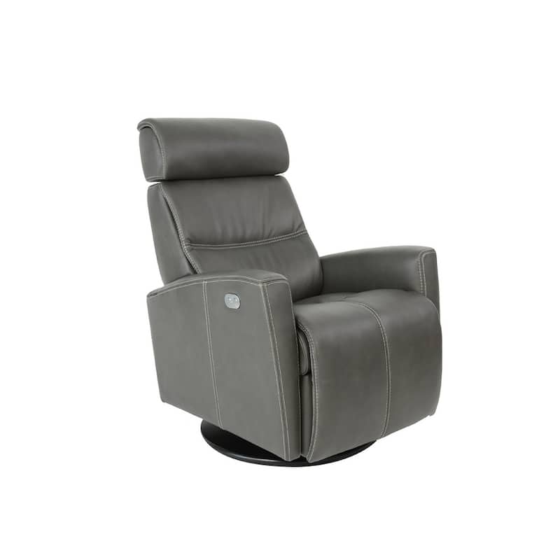 Fjords Milan Leather Swing Recliner - Small - Slate