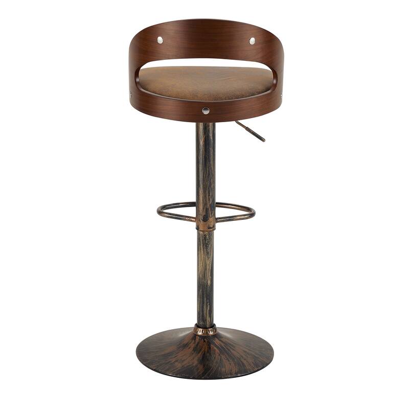Javlergo Bar Stools Set of 2, Modern Adjustable Swivel Kitchen Bar Chair with Footrest