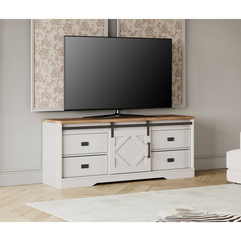 WAMPAT Modern Farmhouse TV Stand for up to 65" TVs