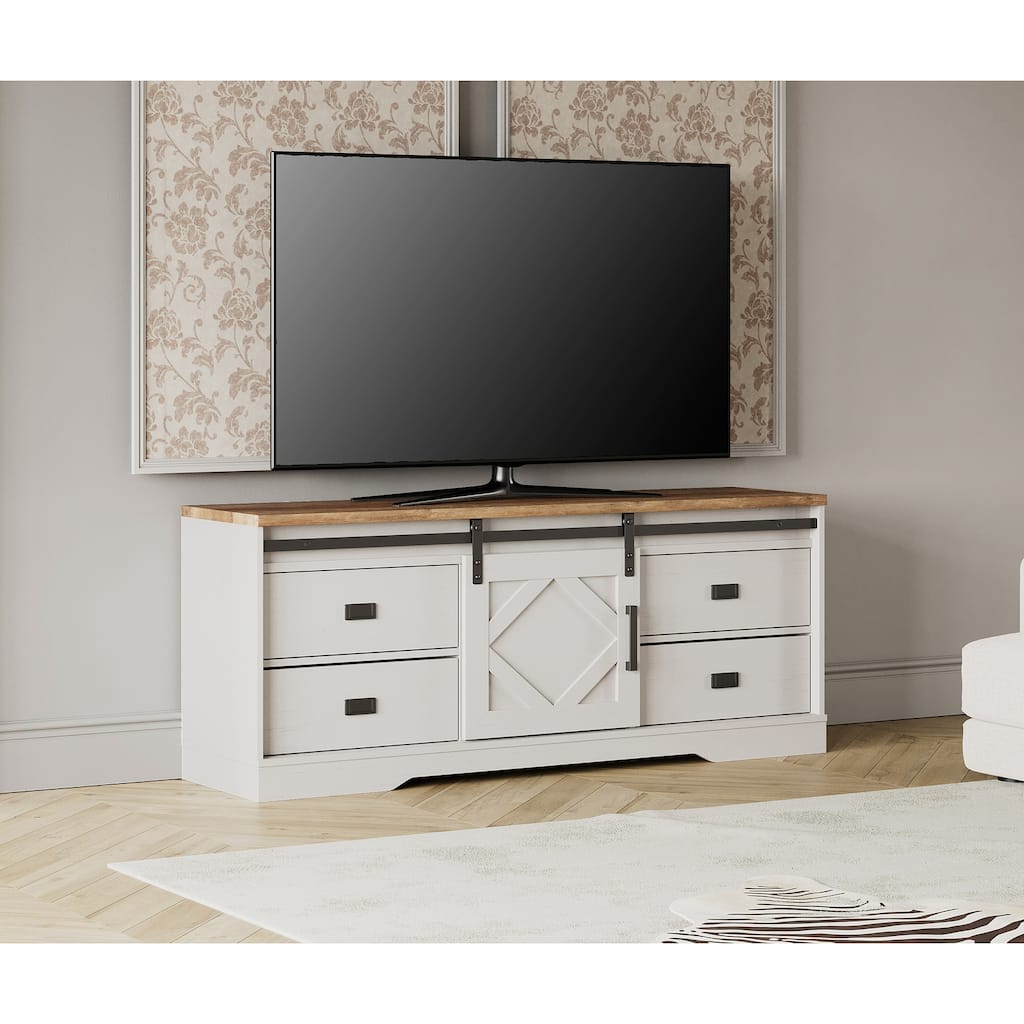 WAMPAT Modern Farmhouse TV Stand for up to 65" TVs