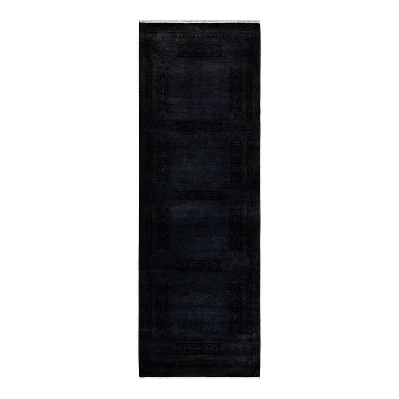 Fine Vibrance, One-of-a-Kind Hand-Knotted Runner Rug - Brown, 3' 0" x 8' 10" - 3' 0" x 8' 10"