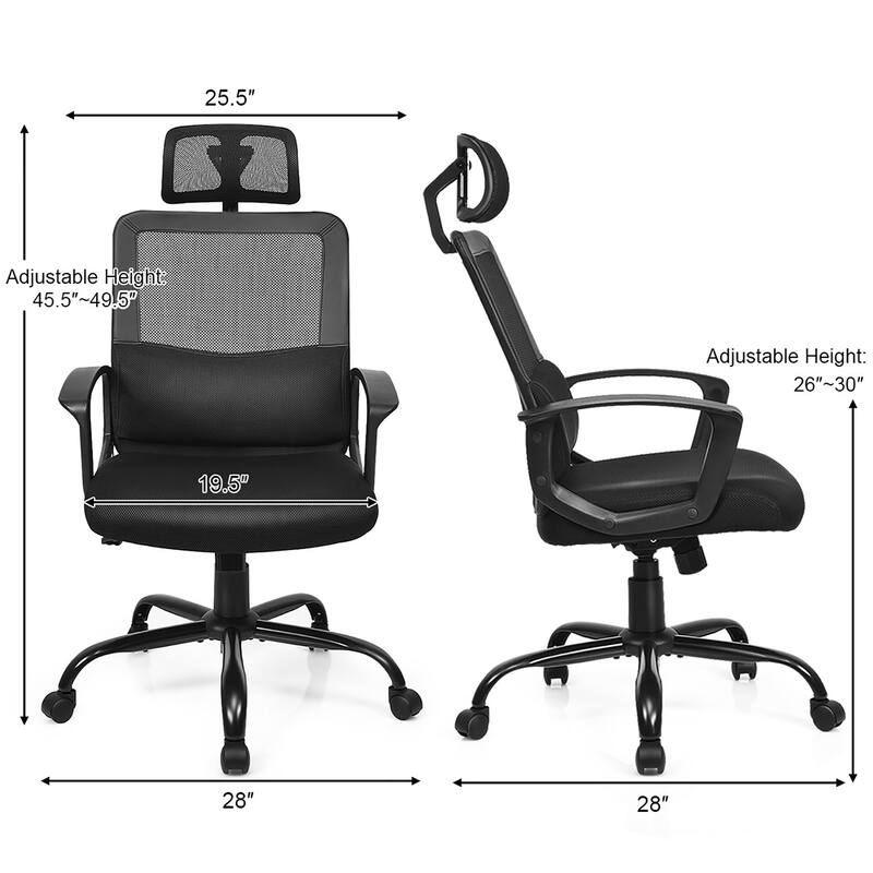 Mesh Office Chair High Back Office Chair Swivel Computer Task Chair