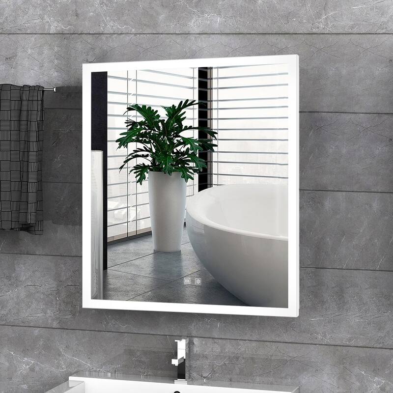 Aurorium LED Bathroom Vanity Mirror - N/A - 24 in W x 28 in H