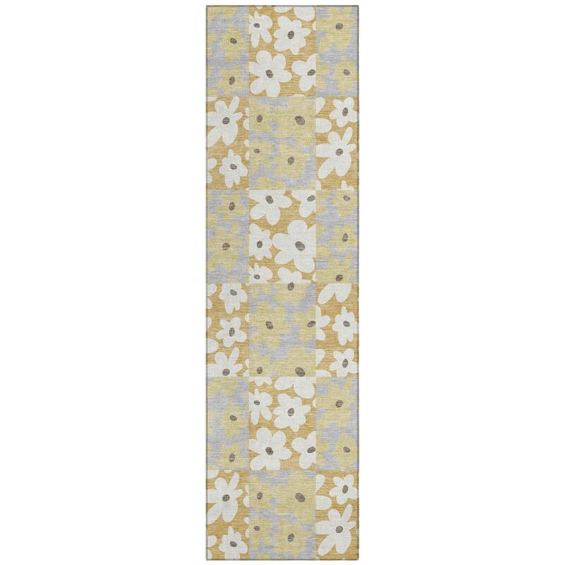 Machine Washable Indoor/ Outdoor Floral Krissy Chantille Rug