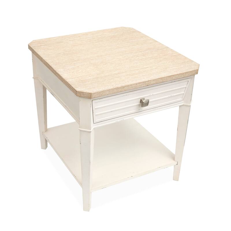 Salt Life Home Echo Isles Sea Pearl And Driftwood Rectangular End Table - 24''W x 26''D x 25''H