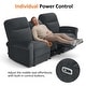 preview thumbnail 110 of 118, MCombo 64.6" Wall Hugger Power Loveseat Fabric Recliner Sofa with USB Ports