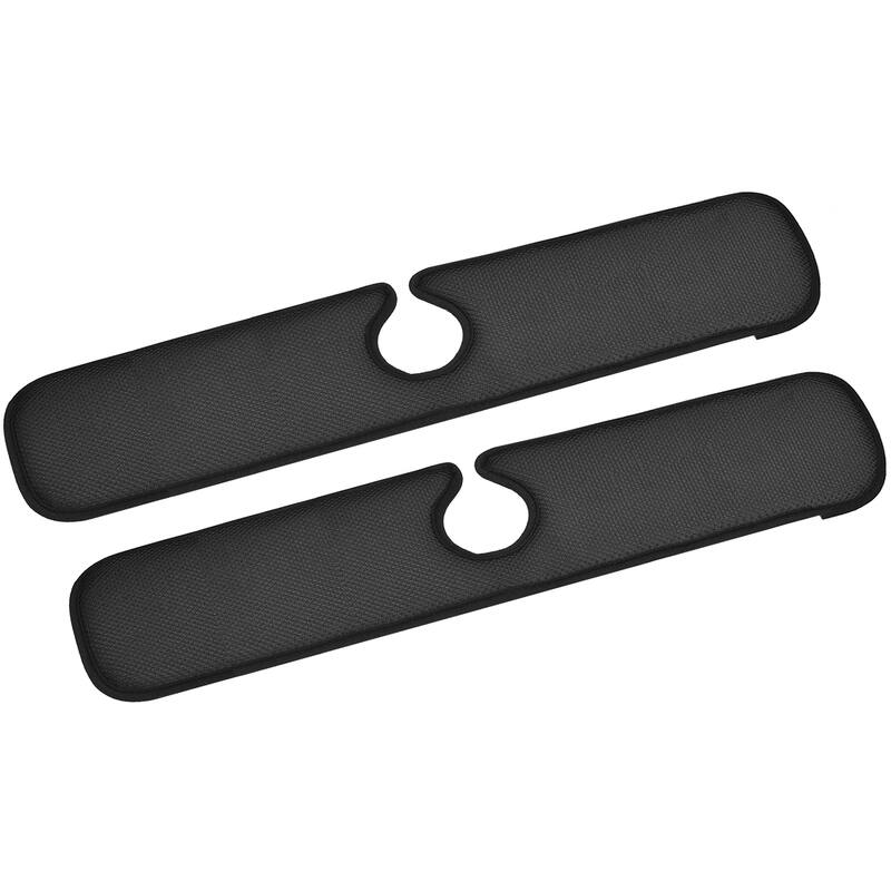 2pcs Kitchen Faucet Absorbent Mat Splash Guard Behind Faucet Drip Catcher Black