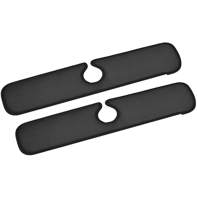 2pcs Kitchen Faucet Absorbent Mat Splash Guard Behind Faucet Drip Catcher Black