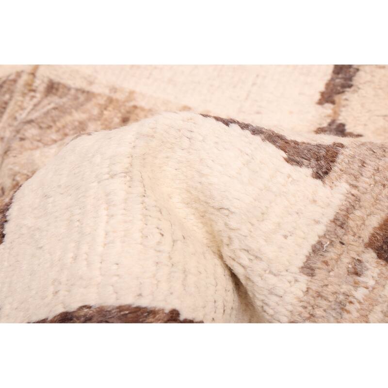 ECARPETGALLERY Hand-knotted Pak Finest Marrakesh Cream Wool Rug - 8'8 x 11'11