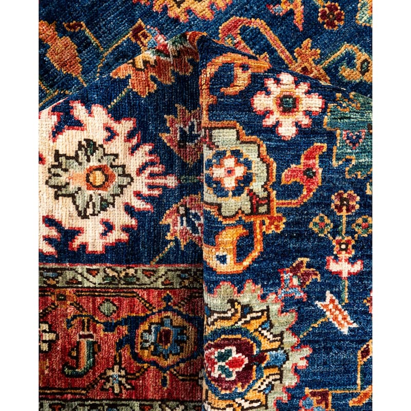 Serapi One-of-a-Kind Hand-Knotted Area Rug - Blue - 4' 3" x 6' 1"