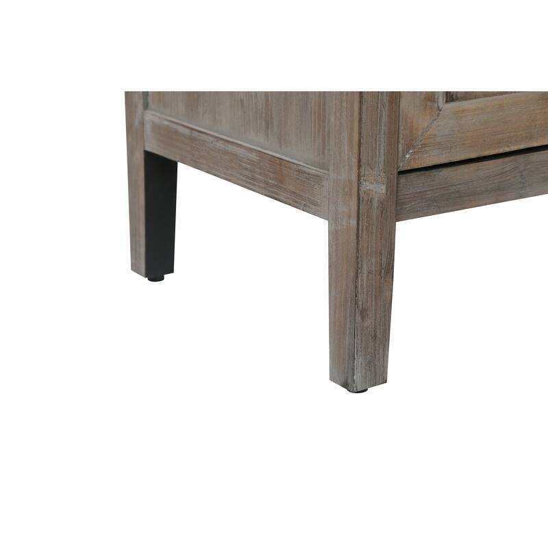 60 inches Modern Farmhouse Accent Cabinet with 4 Doors and Adjustable Shelf