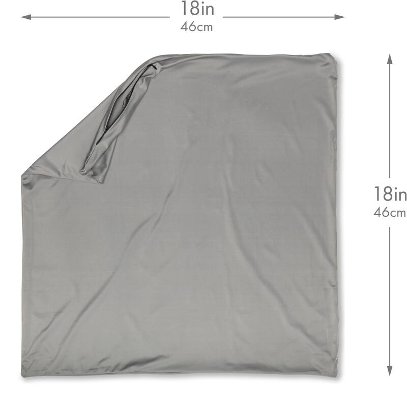 Throw Pillow Cozy Soft Microbead Dark Grey: 1 Pc