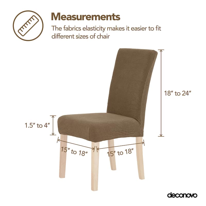 Deconovo Spill Proof Stretch Dining Chair Slipcovers Set of 4