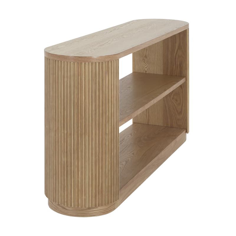 Roomfitters Modern Entryway Console Table with Open Shelf, Slim Sofa Table for Hallway and Living Room
