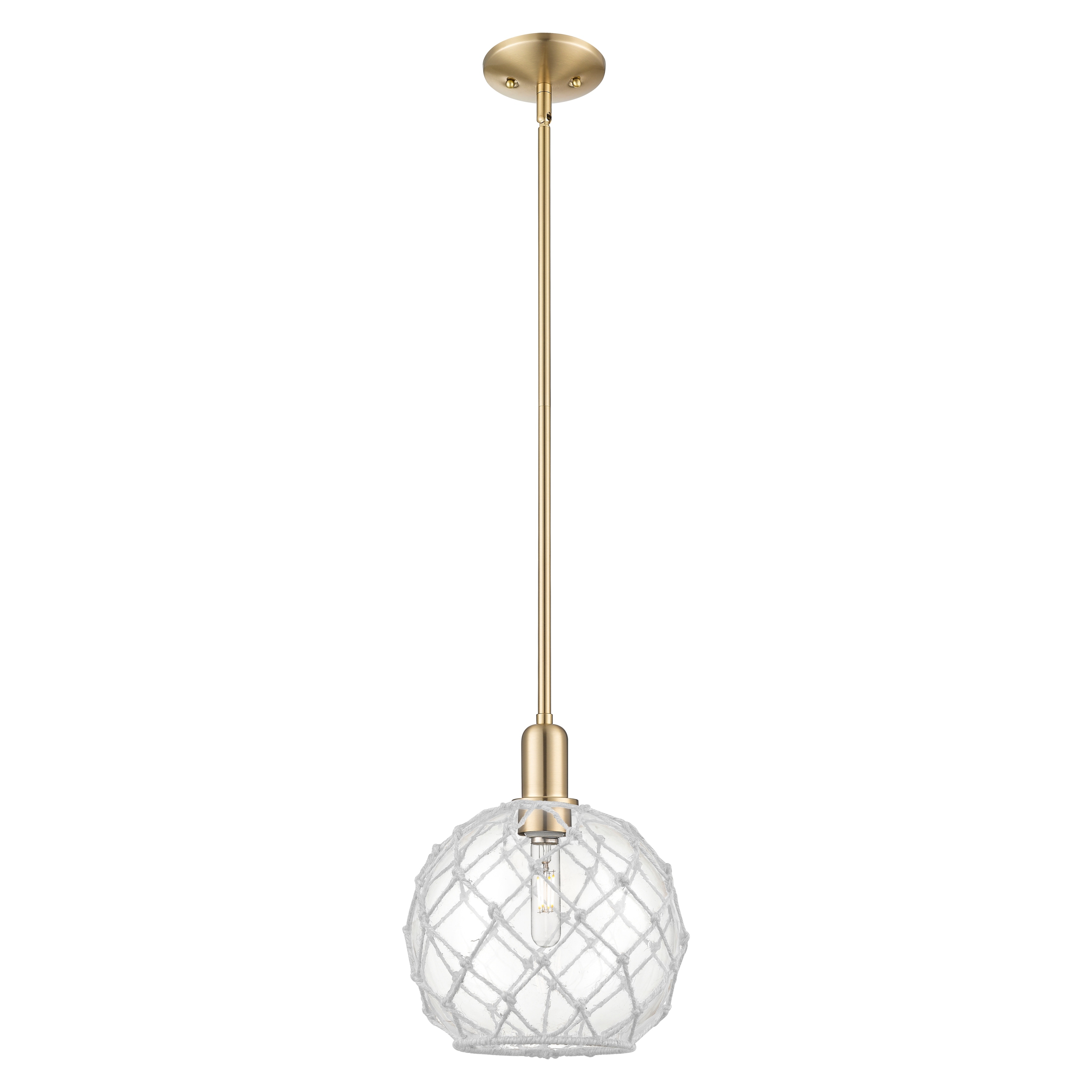 Innovations Lighting Endless Possibilities Arcadia - Farmhouse Rope - 1 Light 10" Stem Hung Mini Pendant