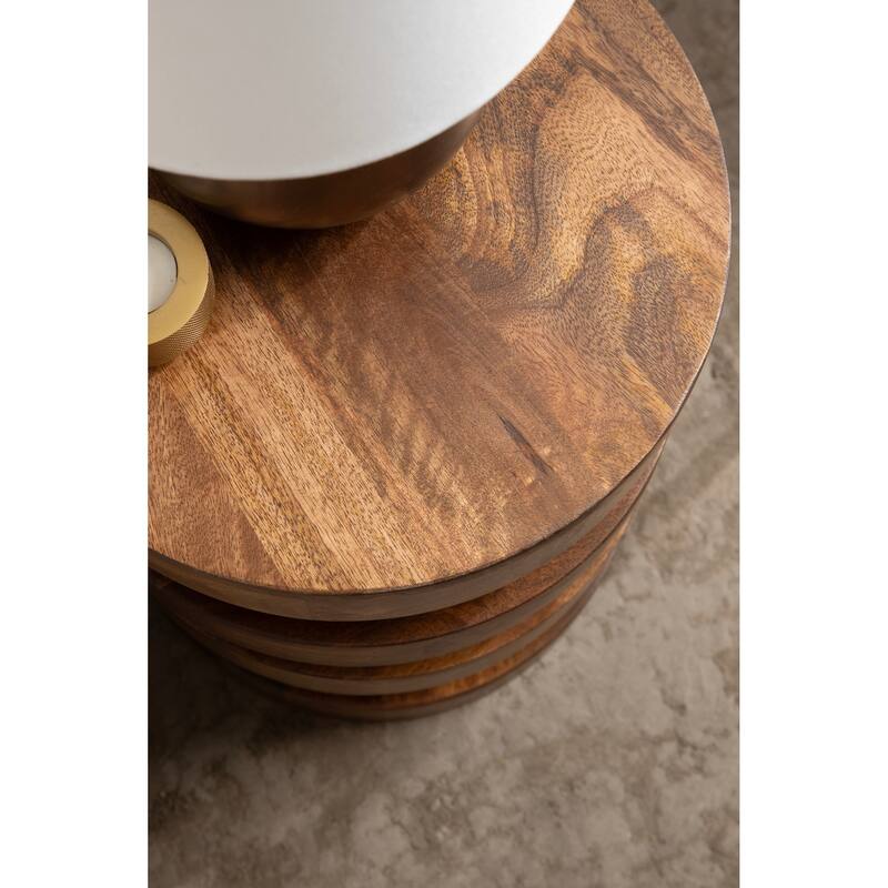 Kate and Laurel Omar Round Side Table