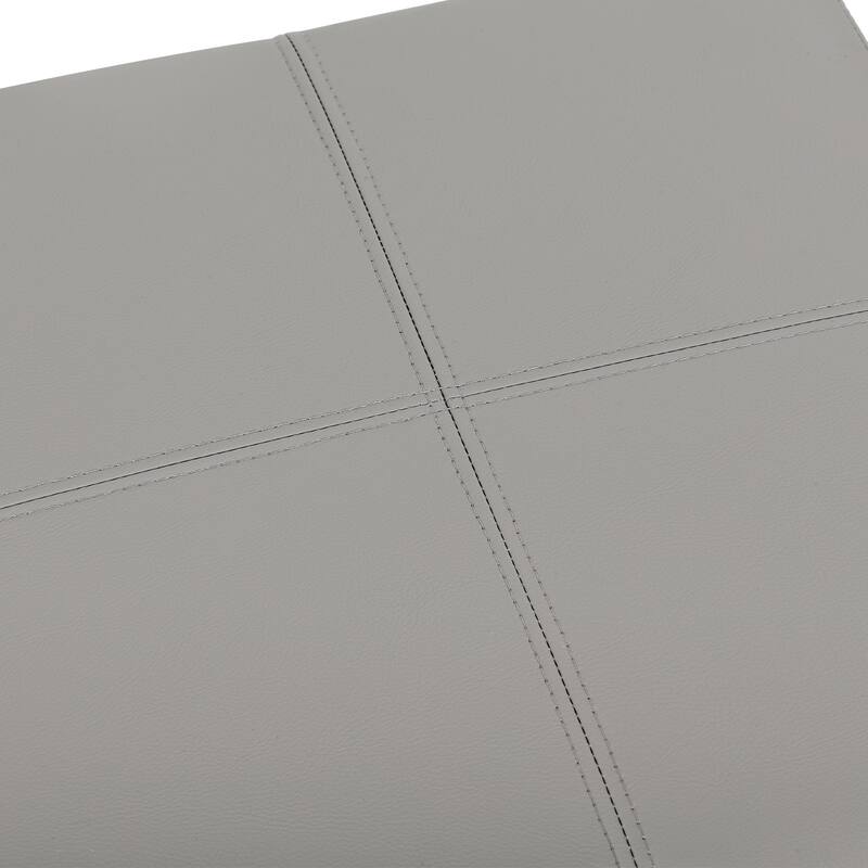 Adeco Square Tufted Storage Ottoman with Hidden Space