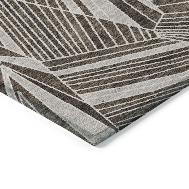 HomeRoots Geometric Transitional Rectangle Outdoor Rug