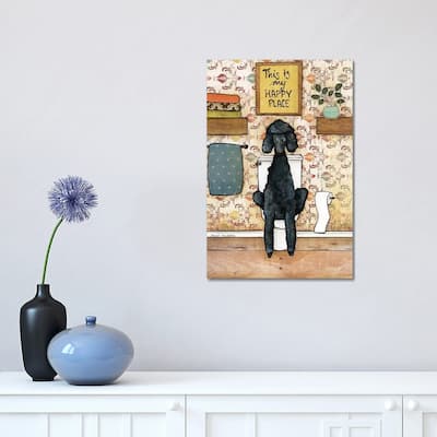 iCanvas "Happy Place Poodle" by Jamie Morath Canvas Print