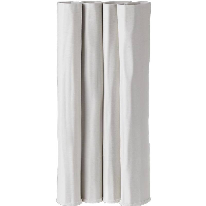 White 3D Printed Ceramic Vase Dia 5.9"