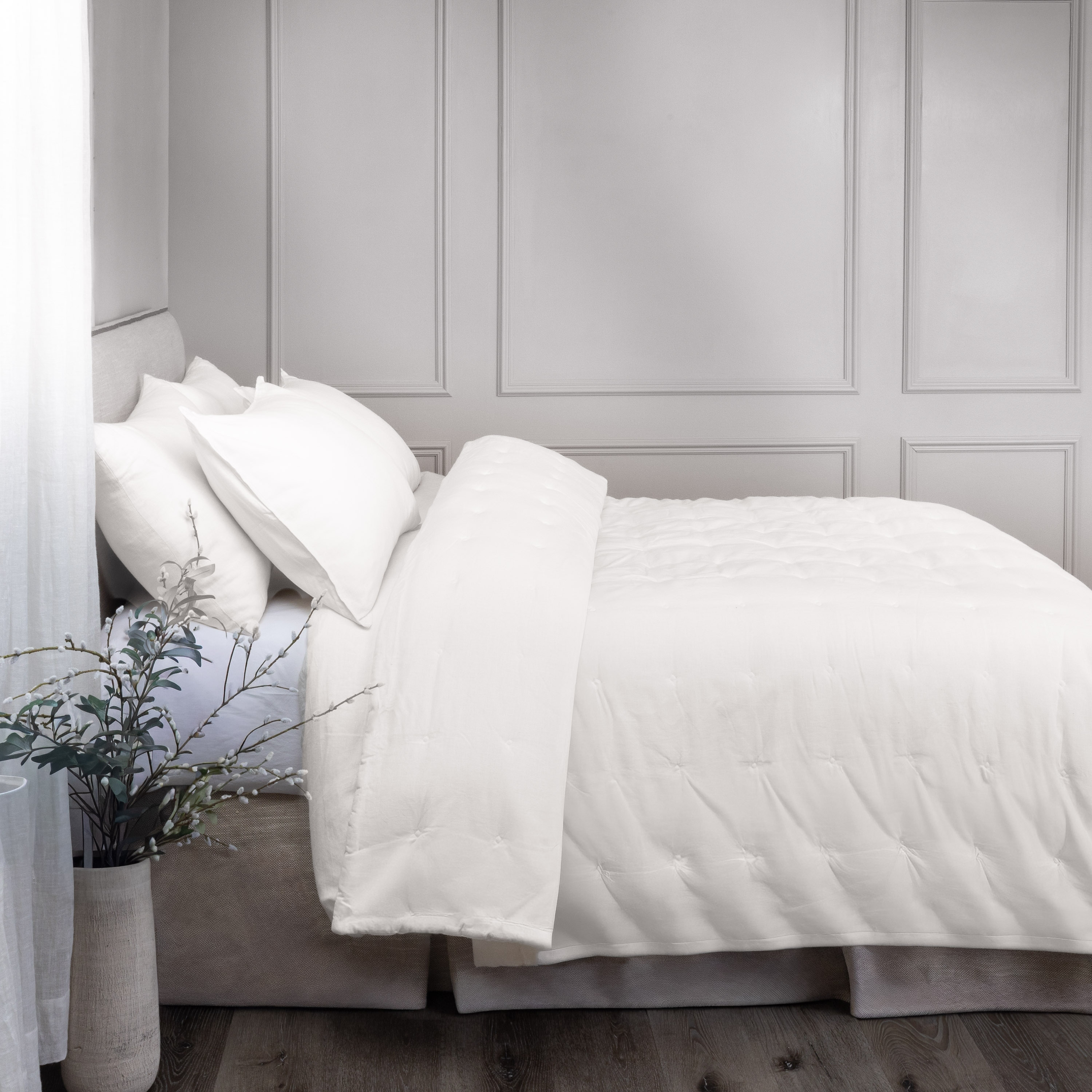 Damara, Linen, Ivory, Comforter Set