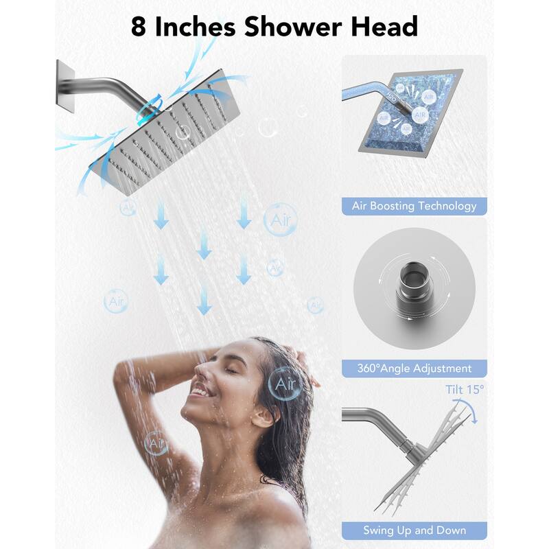 2-Function Shower System Single-Handle Pressure Balance Tub/Shower Set