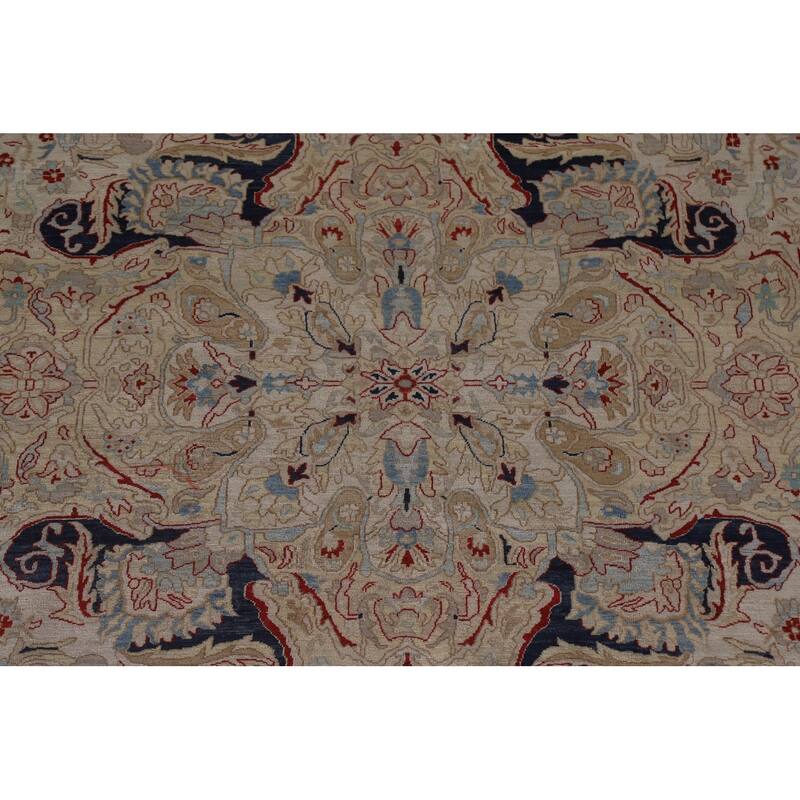 Hand Knotted Oriental 100% Wool Carpet Traditional Floral Beige & Ivories Sultanabad Area Rug - 14' 1'' X 10' 0''