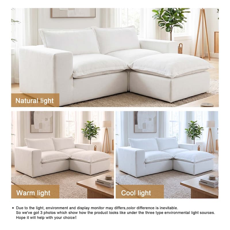 Comfy Cloud Couch Plush Modular Sectional Sofa For Living Room