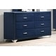 preview thumbnail 8 of 20, Melody Modern Classic 6-drawer Upholstered Bedroom Dresser