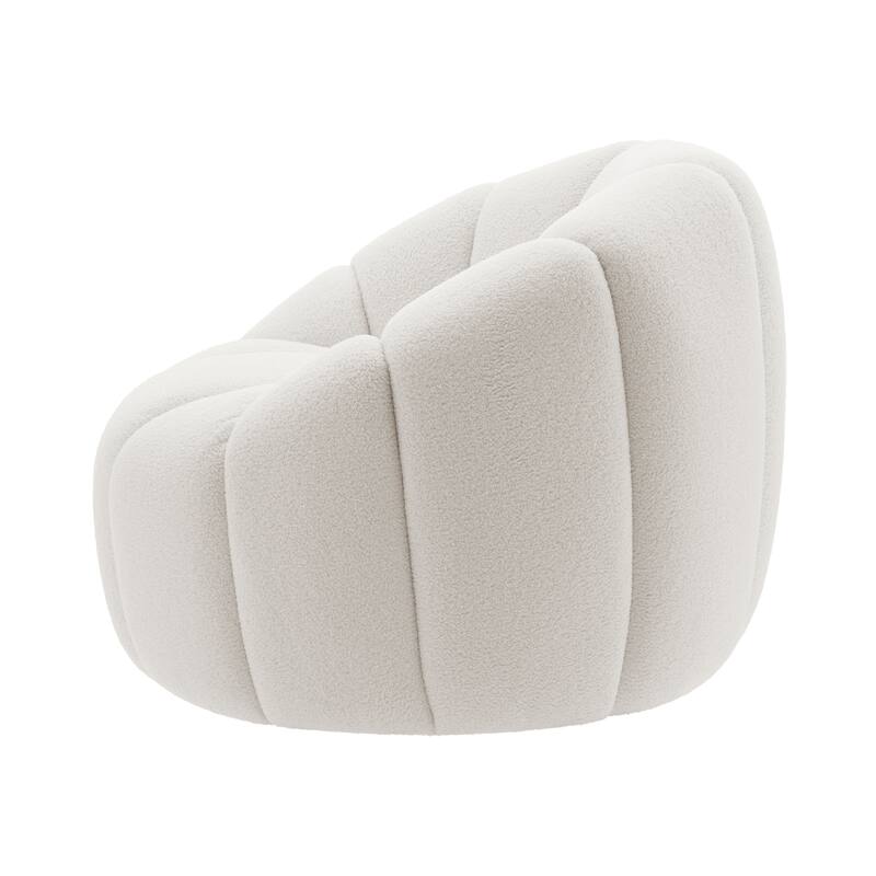 NPD Furniture Callista Boucle Swivel Accent Chair