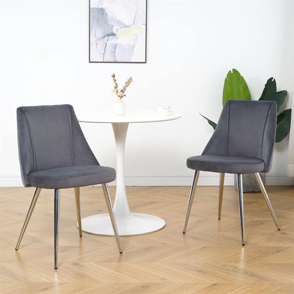 Modern Fabric Accent Upholstered Velvet Dining Chairs (Set of 4)